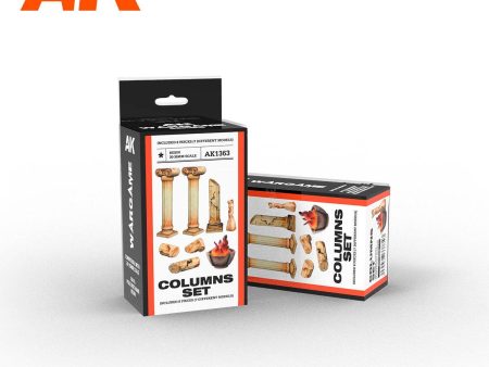 Ak Interactive - Resins - Wargame Resin Scenery - Columns Set Wargame (Resin 30-35mm) For Sale