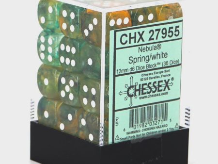 CHX Nebula 12mm D6 Dice Block Spring White (Luminary Effect) Online Sale