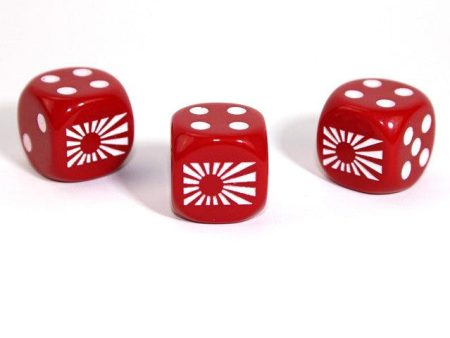 Chessex D6 Dice Axis and Allies Japan d6 Blank 1 Face Opaque Red white x 1 Supply