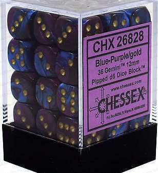 CHX 26828 Gemini 12mm D6 Dice Block Blue-Purple Gold Online