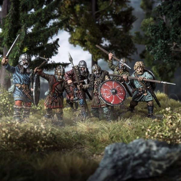 Victrix Miniatures - Early Saxon Unarmoured Warriors Online Hot Sale