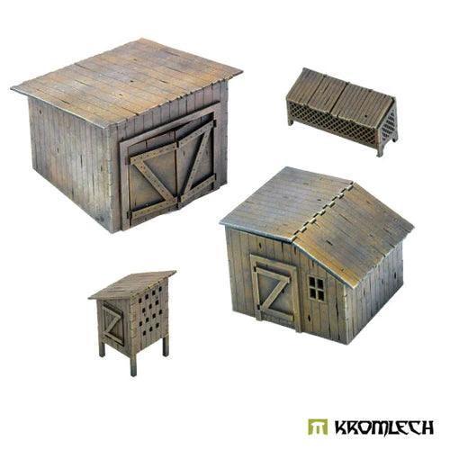 TABLETOP SCENICS Poland 1939 Wooden Shed with Rabbit Cage and Pigeon House Hot on Sale