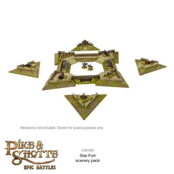 Warlord Games - Epic Battles: Pike & Shotte Star Fort with Ravelins Scenery Pack on Sale