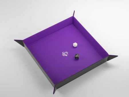 Gamegenic Magnetic Dice Tray Square Black Purple on Sale