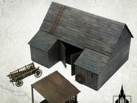 TABLETOP SCENICS Poland 1939 Barn with Shelter For Cheap