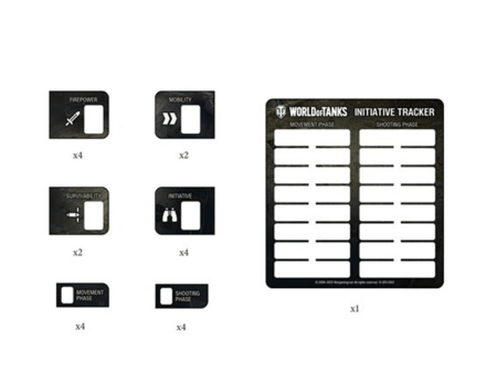 World of Tanks Miniatures Game Stat Token Set For Sale