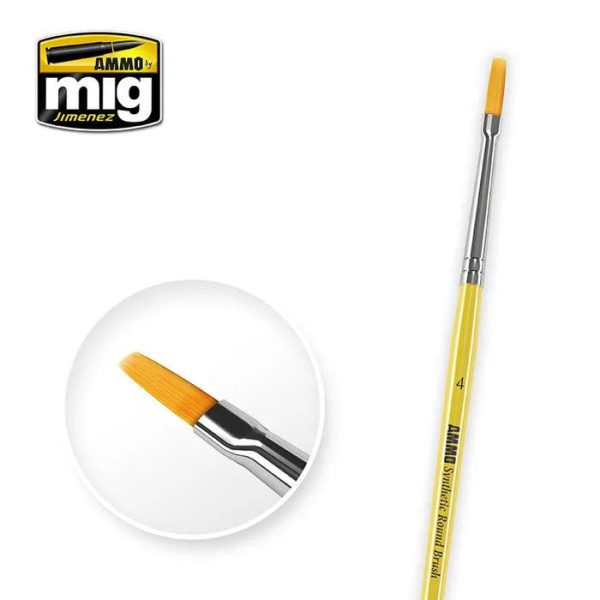 AMMO by Mig 4 Synthetic Flat Brush For Cheap