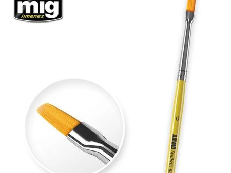 AMMO by Mig 6 Synthetic Flat Brush Hot on Sale