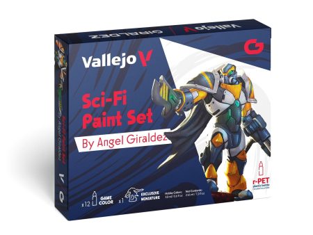 Vallejo Game Color Sci-Fi Paint Set by Angel Giraldez 12 Colours w  Exclusive Miniature Acrylic Paint Set Fashion