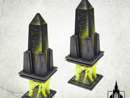 TABLETOP SCENICS Nekropolis: Immortal City - Energy Obelisks (2) Sale