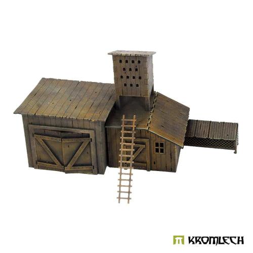 TABLETOP SCENICS Poland 1939 Wooden Shed with Rabbit Cage and Pigeon House Hot on Sale