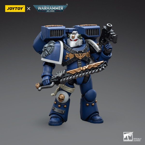 Warhammer Collectibles: 1 18 Scale Ultramarines Vanguard Veteran with Chainsword and Bolt Pistol Online now