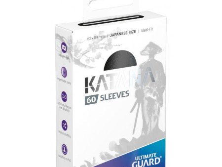 Ultimate Guard Katana Japanese Size Sleeves Black (60) Fashion