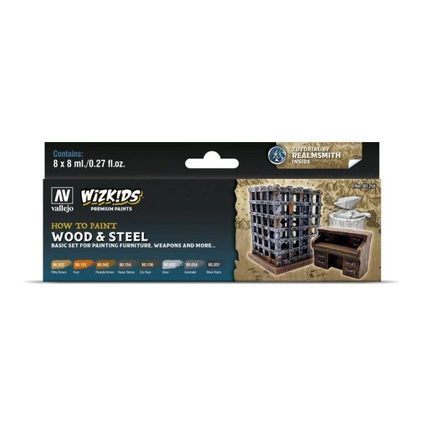 Wizkids Premium Paint Set by Vallejo: Wood & Steel For Discount